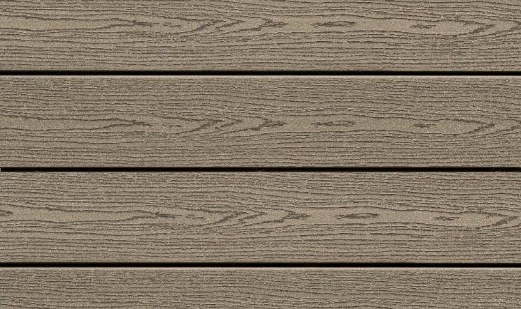 Lame de terrasse bois composite, structurée, gris anthracite, L.400xl.18xep.2.3