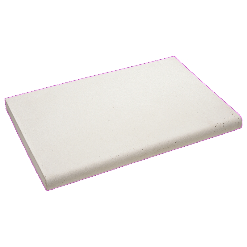 Margelle béton plate, coloris blanc casse, L.50 x l.33 x ép.3,4 cm