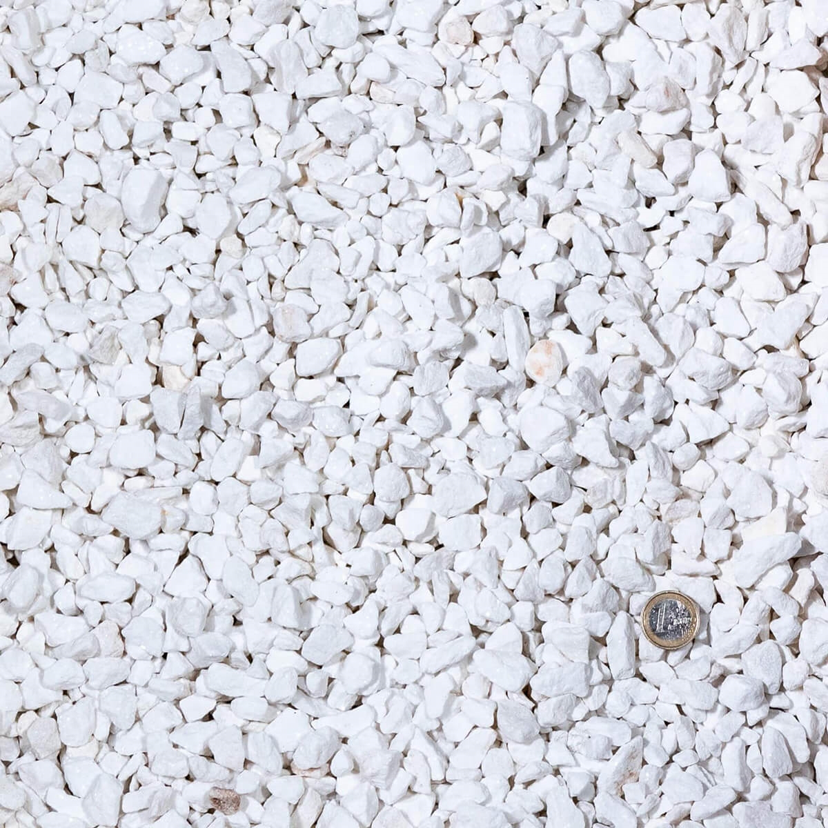 Gravier marbre blanc de carrare 12 - 16 mm