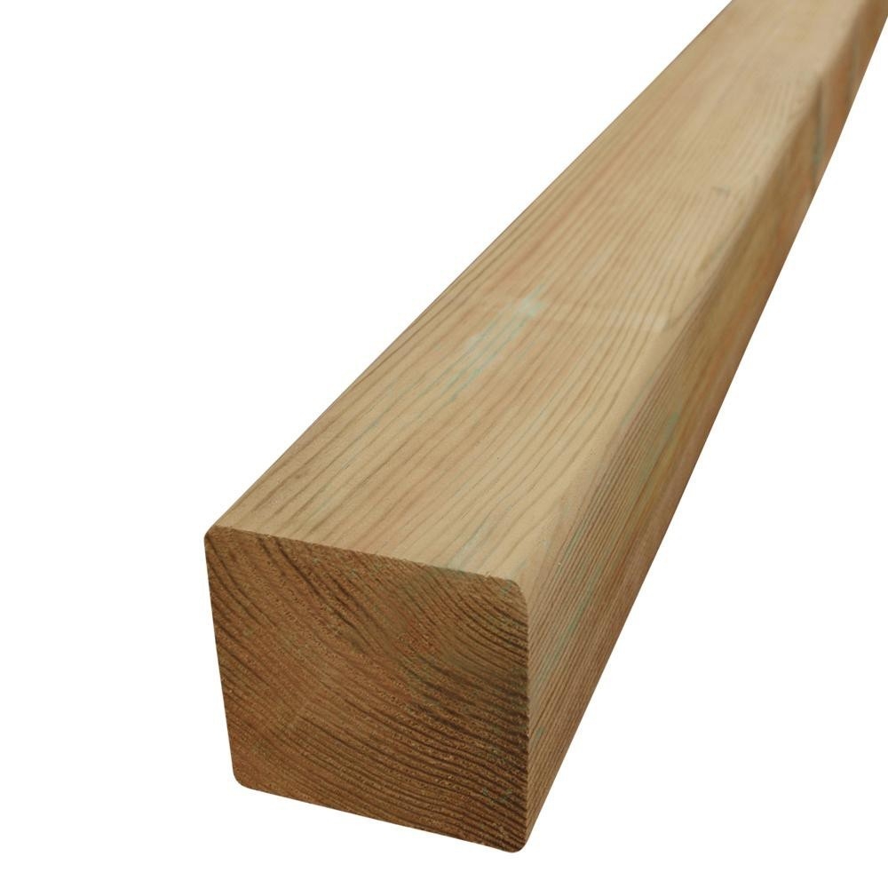 Poteau carre en bois de pin, L. 9 x p9 x h 240 cm