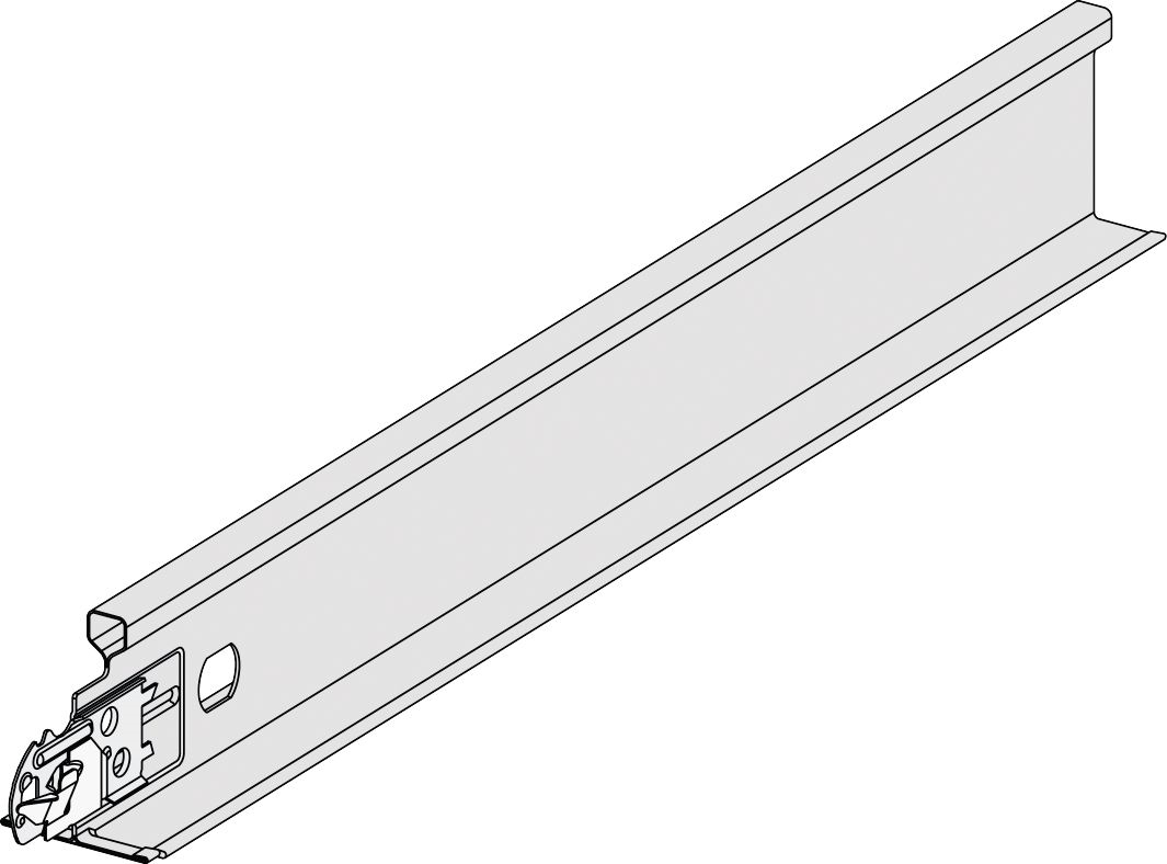 Ossature clip on T24 pour plafond suspendu, couleur blanc