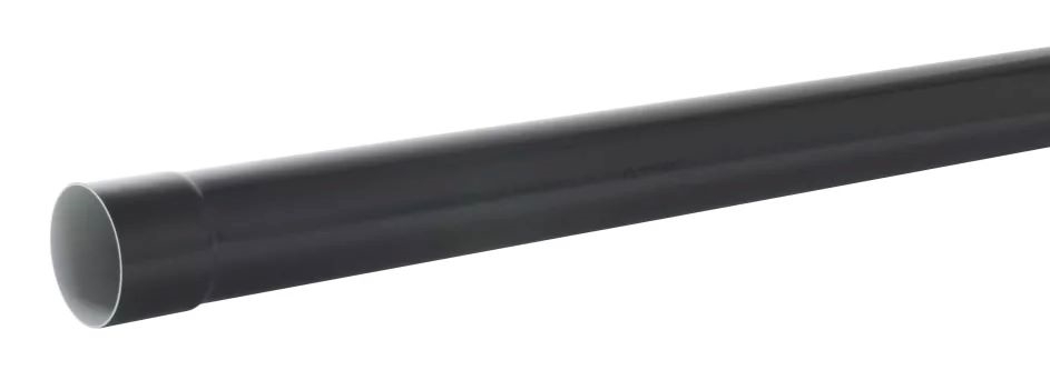 Tube de descente en PVC, couleur gris anthracite, diam.80 x long.3 m