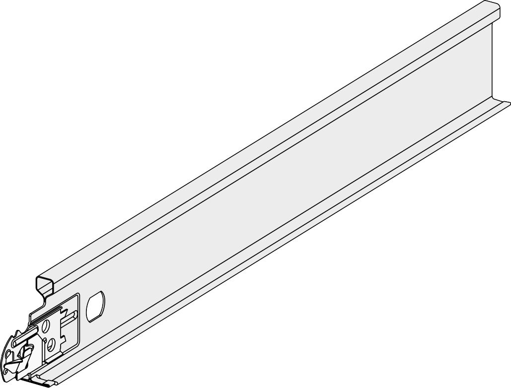Ossature clip on T15 pour plafond suspendu, couleur blanc