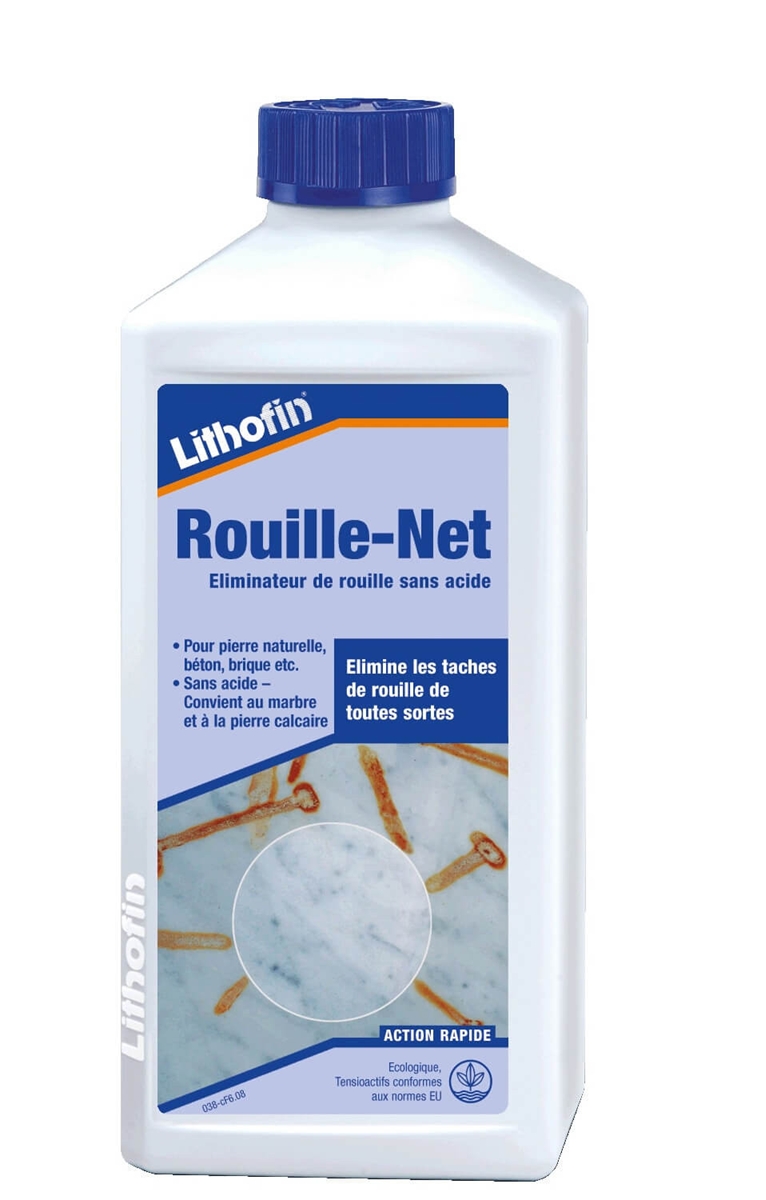 Eliminateur de rouille sans acide, Lithofin Rouille-net, bidon de 50 cl
