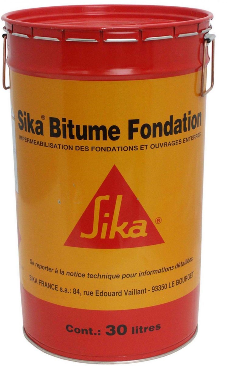Enduit d’imperméabilisation des fondations et ouvrages enterres Sika bitume fond