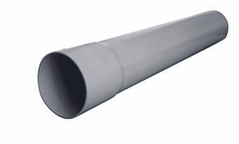 Tube PVC pour évacuation NF, longueur de 4m