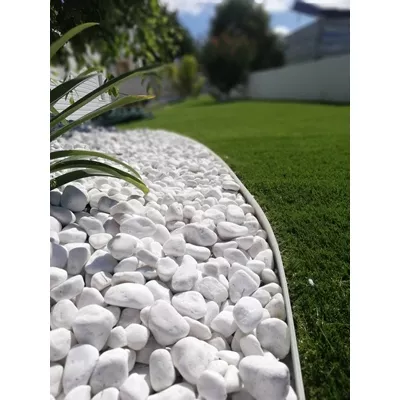 Galets jardin décoratif Marbre Blanc Carrare 10-15 cm (Lot de 3 filets de  15 kg)