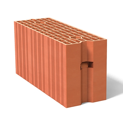Brique de mur bgv 3+, terre cuite, r=1,07, L.56 x l.20 x ht.27,4 cm