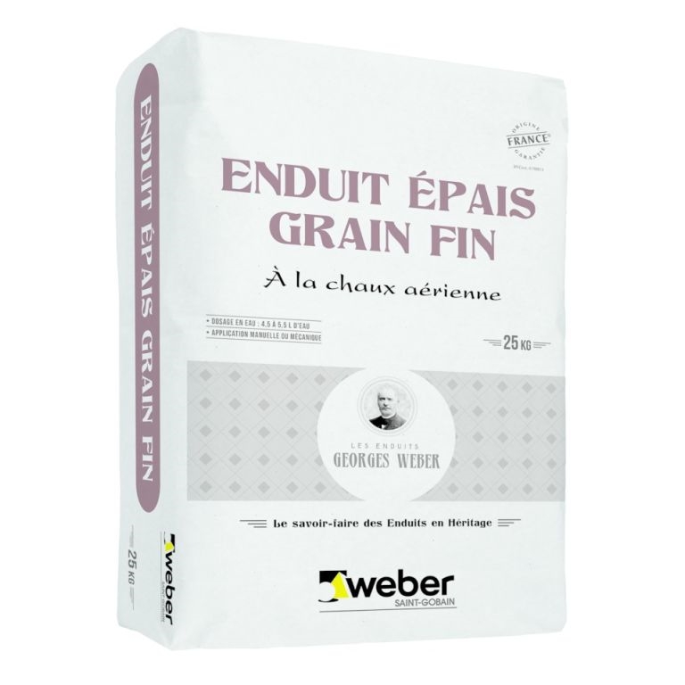 Enduit épais de façade pour rénovation, Weber, sac de 25kg