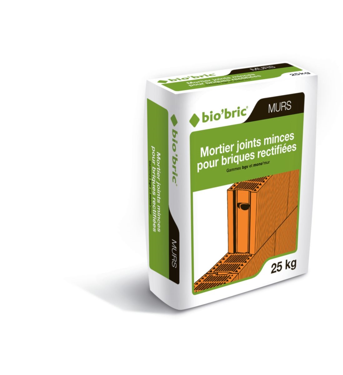 Mortier joint mince pour brique bgv, sac de 25 kg