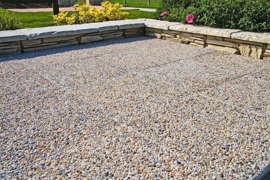 Dalle béton GRAVILLONNEE FIRST, L.40 x l.40 x ép.4 cm