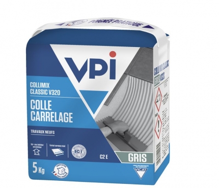 Colle à carrelage et pierre Collimix classic, couleur gris