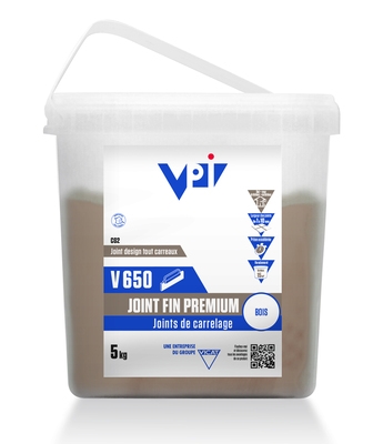 Mortier joint spécial carrelage, V650 premium, Seau de 5 kg