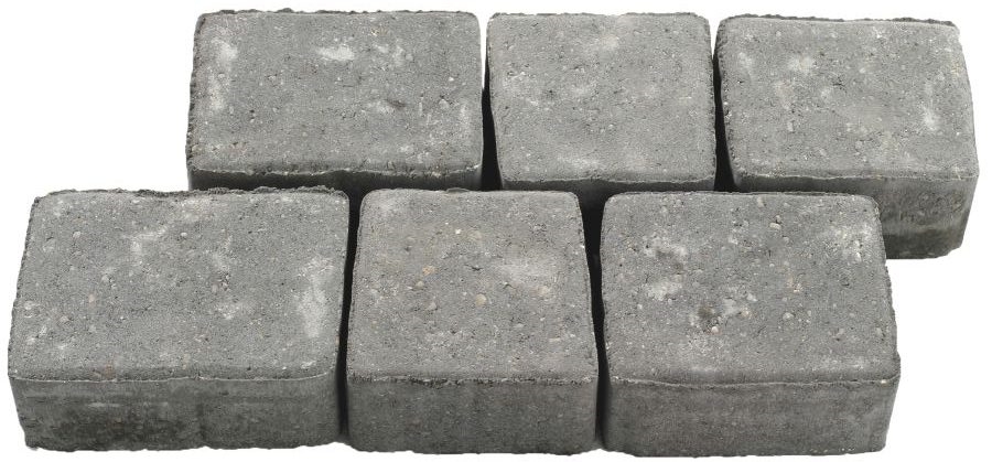 Pavés béton multiformats barocco, Ep.6 x larg.12.5 cm