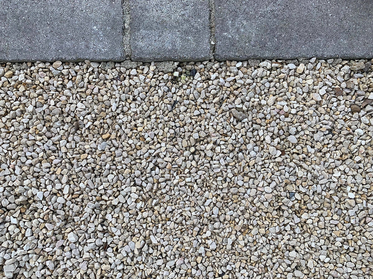 Gravillon décoratif, couleur crème, calibre 6 - 10 mm