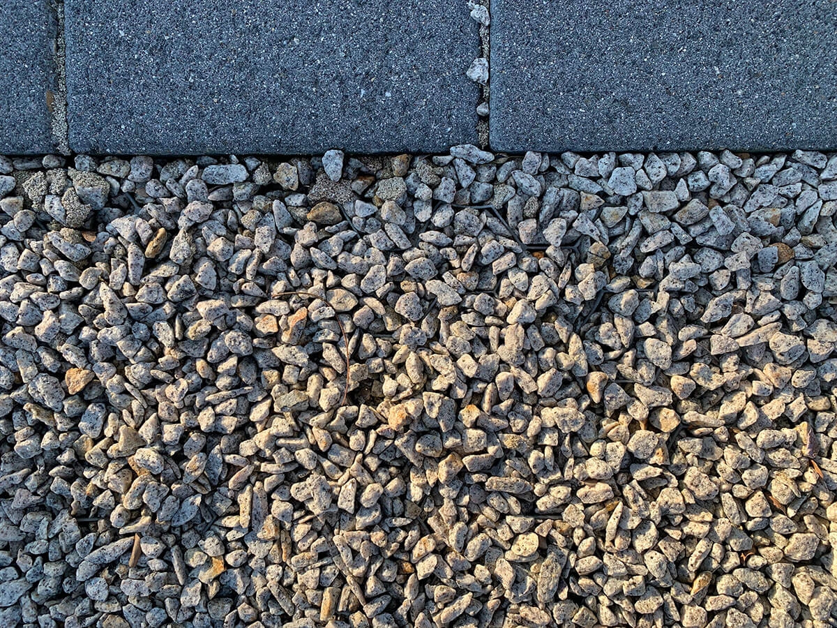 Gravillon décoratif, couleur gris clair, calibre 6 - 10 mm