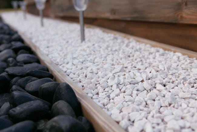 Gravier marbre blanc de carrare 12 - 16 mm