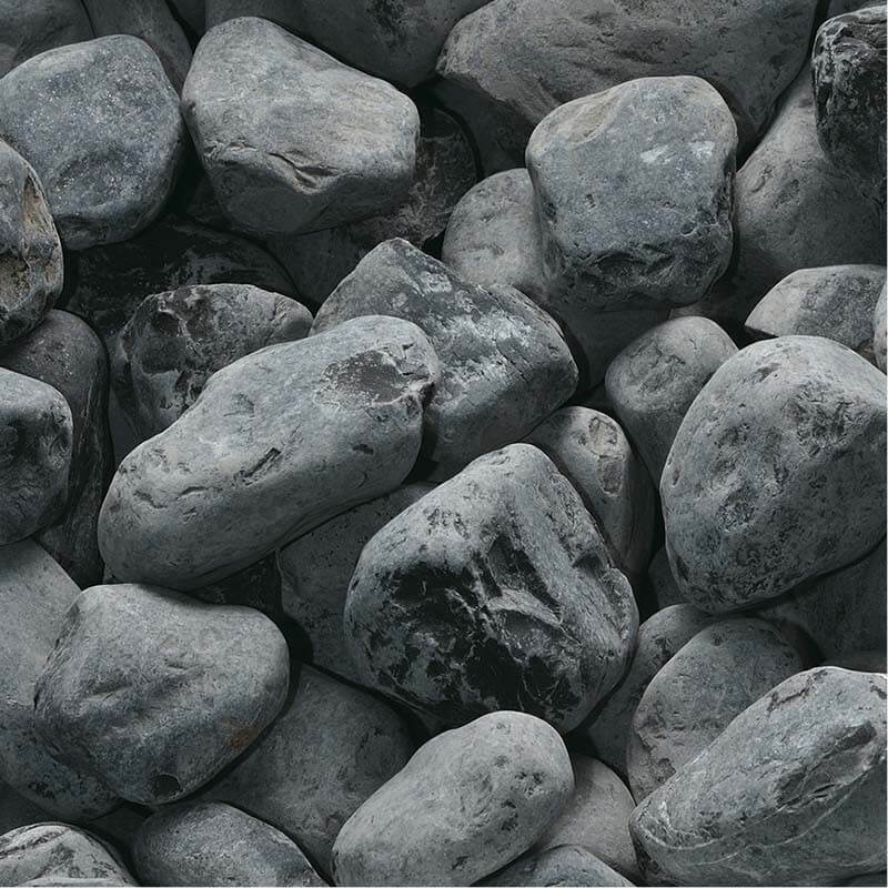 Galet noir mat 60 - 100 mm