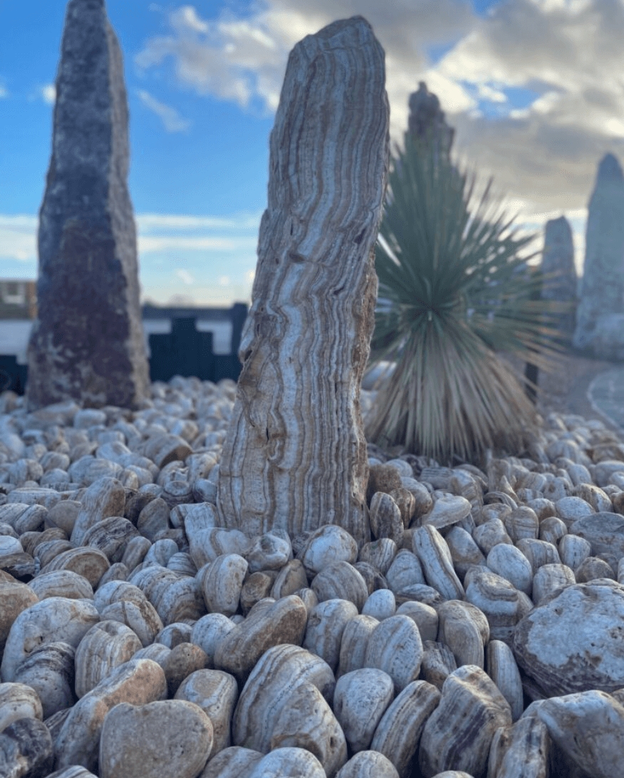 Galet marbre jaune zébré 60 - 100 mm