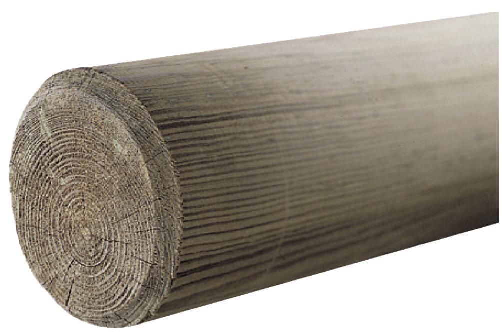 Rondin en pin traité classe 4, diam. 16 cm x L. 3m