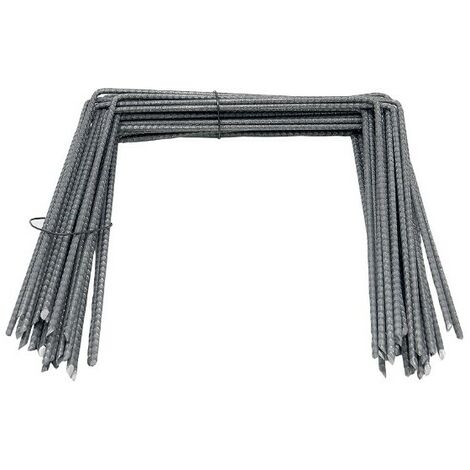 Agrafe métallique en U pour toile de paillage, 200 x 200 x 200 mm, boîte de 50