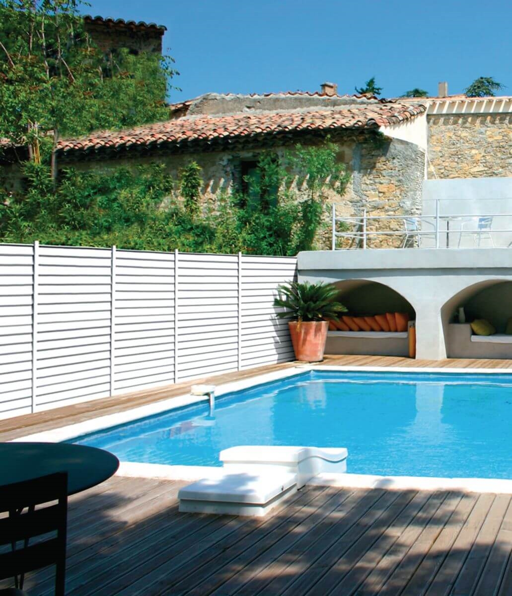 Panneau de clôture en aluminium, L.1,80 x ht.0,93 m