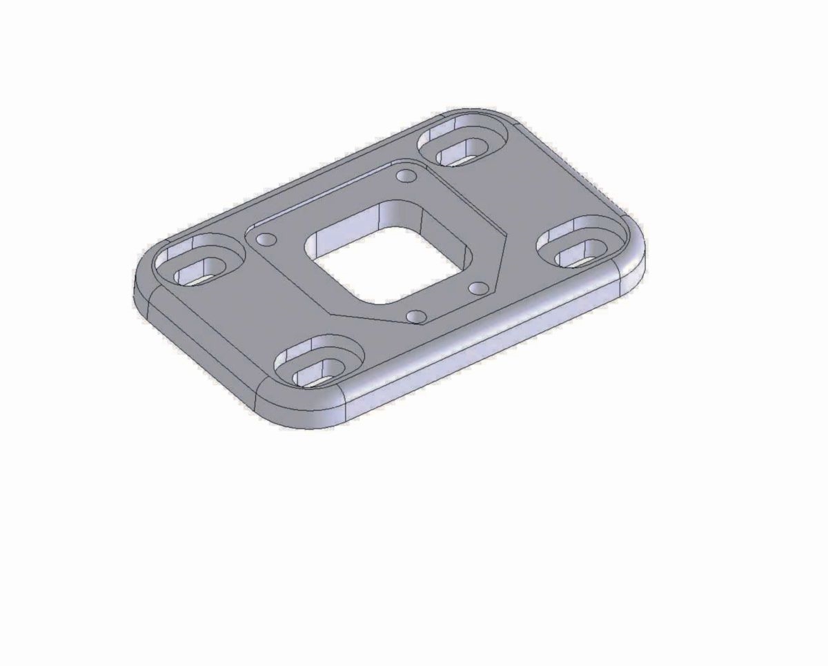 Platine pour fixation sur muret du poteau aluclos 0,95m