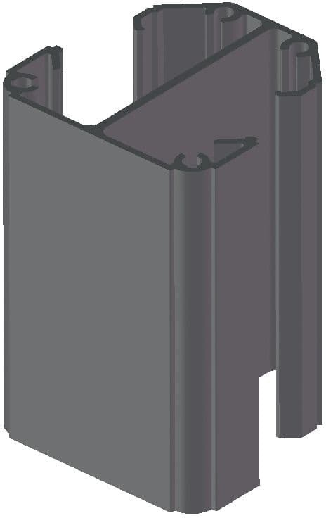 Poteau aluminium ht 2,30m pour réalisation d'une clôture aluclos