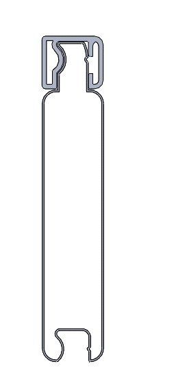 Traverse de finition haute pour clôture alulam