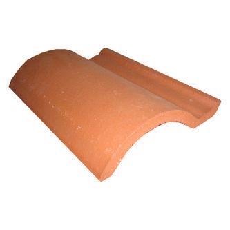 Tuile en terre cuite pour couvertine de mur. 6 pièces pour 1 ml largeur 34 cm