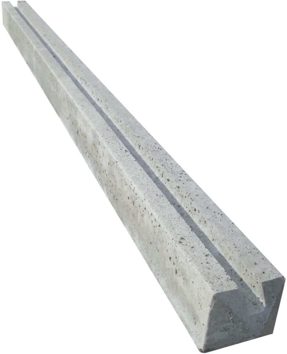 Poteaux 12x12 a feuillures béton long 2.50 ml (s) gris