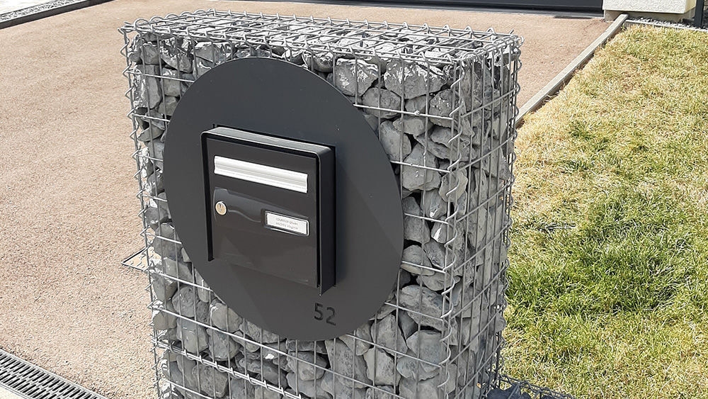 Encastrement boite aux lettres pour gabions, L.31 x l.31 x prof. 50 cm