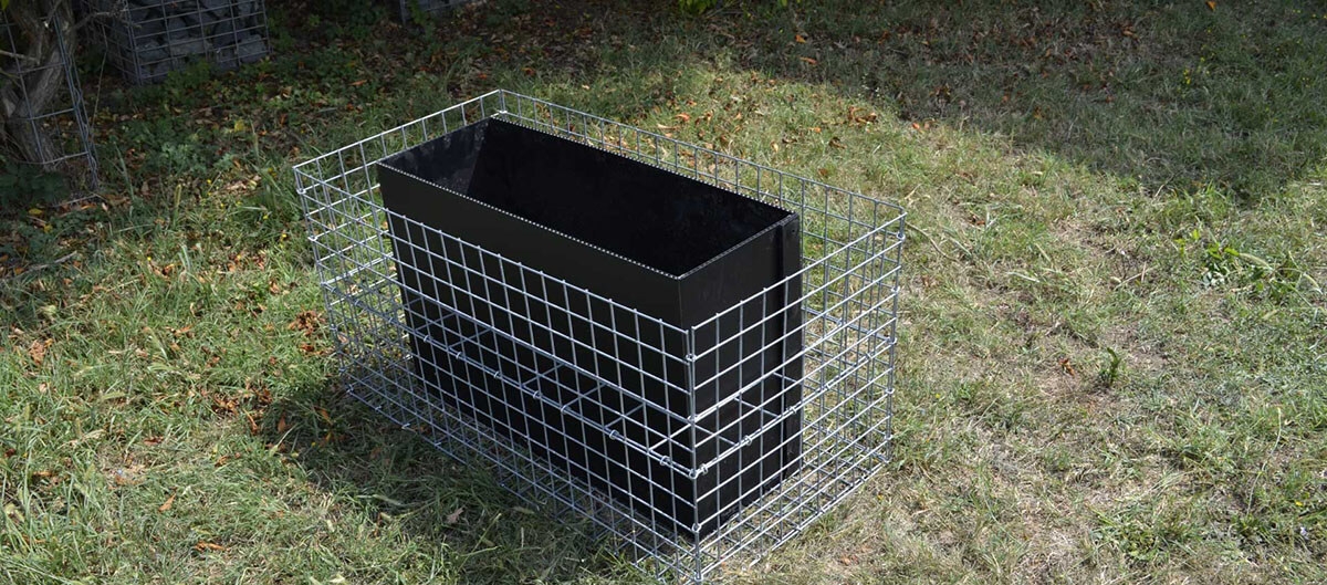 Jardinière en gabion en kit