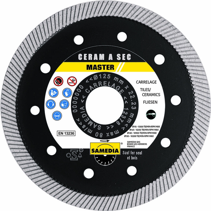 Disque diam. Master CERAM à sec ø230 - carrelage