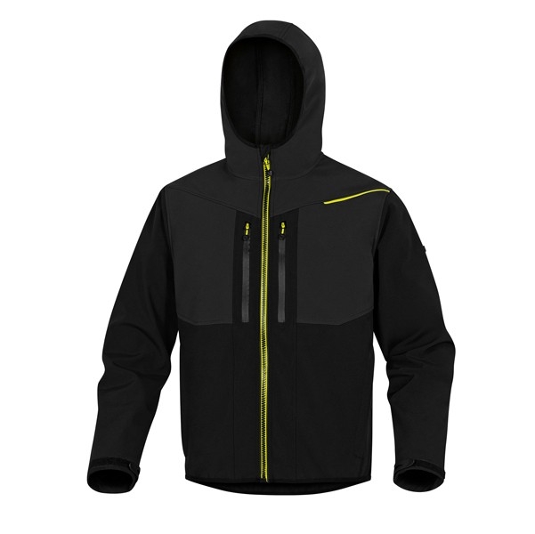 Veste mi-saison softshell, couleur jaune/noir, Horten 2