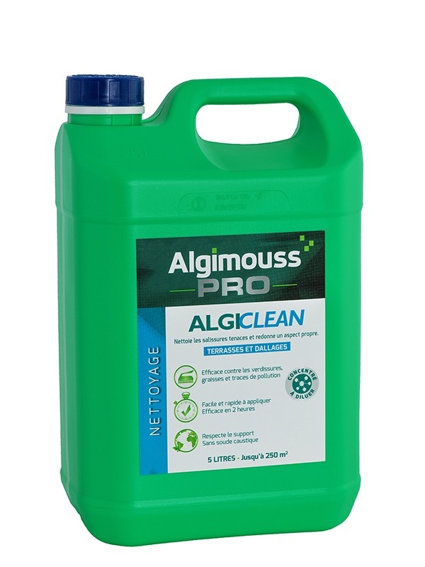 Nettoyant & dégraissant concentré pour terrasse, Algiclean, bidon de 5L
