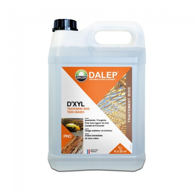 Insecticide et fongicide pour bois, Dalep d'xyl, bidon de 5L