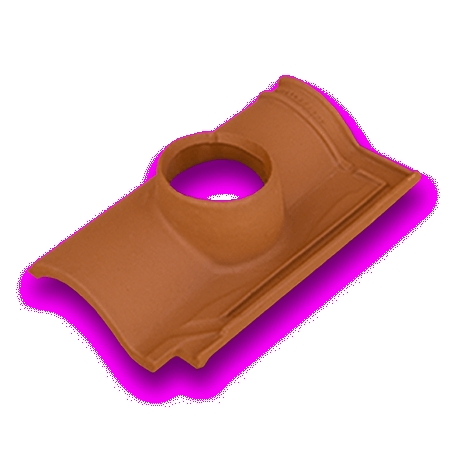 Tuille à douille, mixta 11, couleur rouge, diamètre de 130 mm