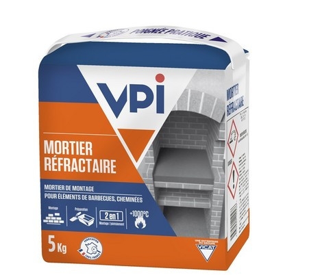 Mortier réfractaire haute température, VPI, sac de 5 kg
