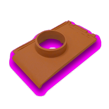 Tuille à douille, optima, couleur rouge, diamètre de 130 mm
