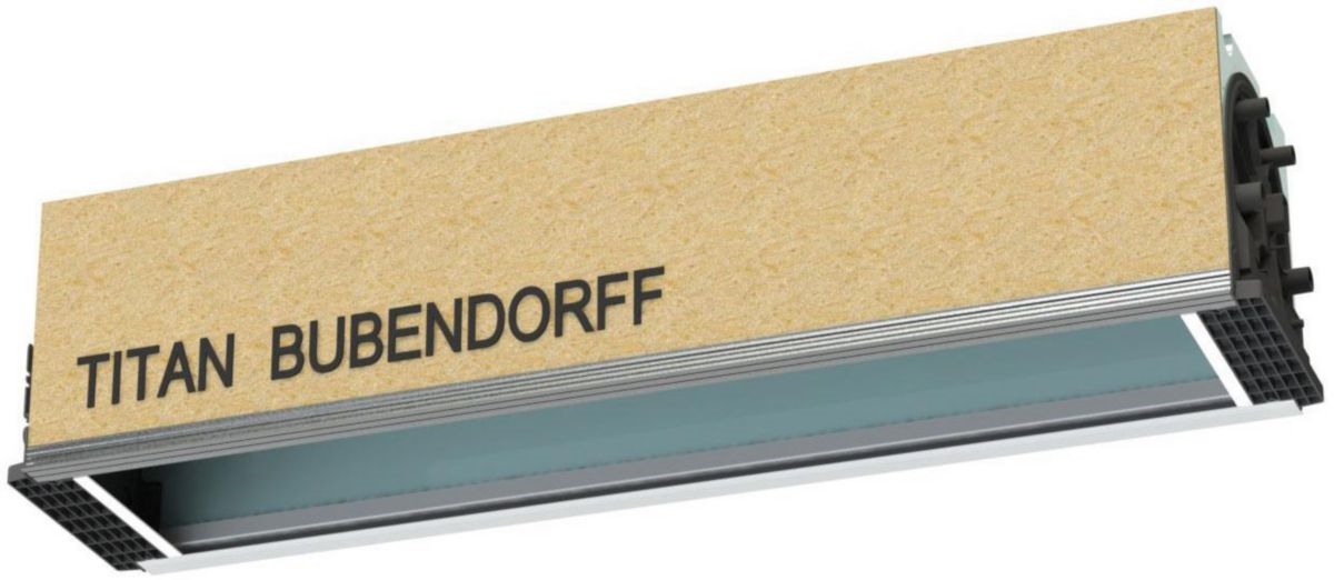 Caisson titan avec enduit extérieur E28, largeur 28 x hauteur 29,7 cm