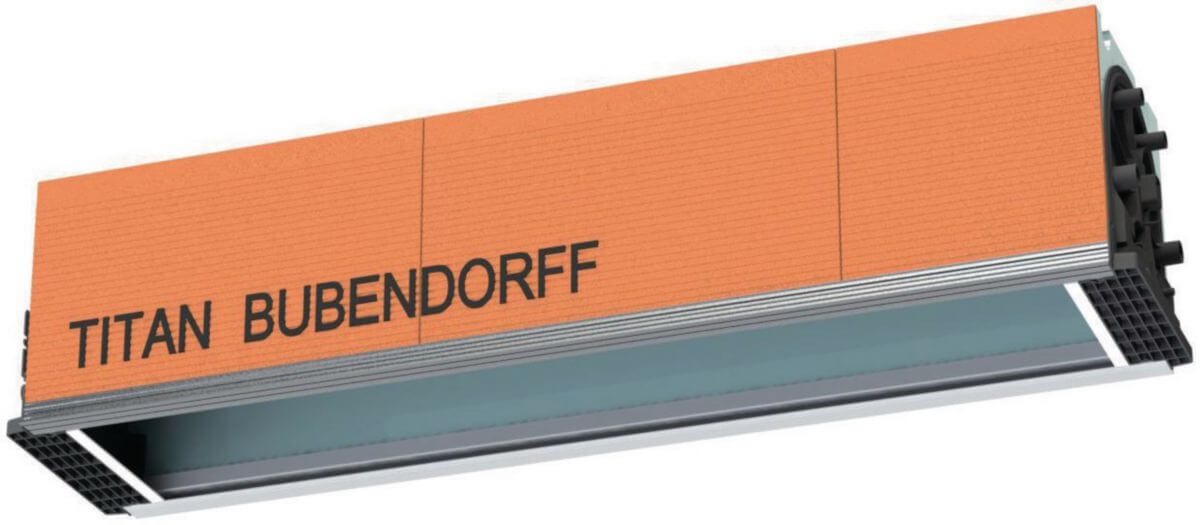 Caisson titan avec parement brique G28, largeur 28 x hauteur 29,7 cm