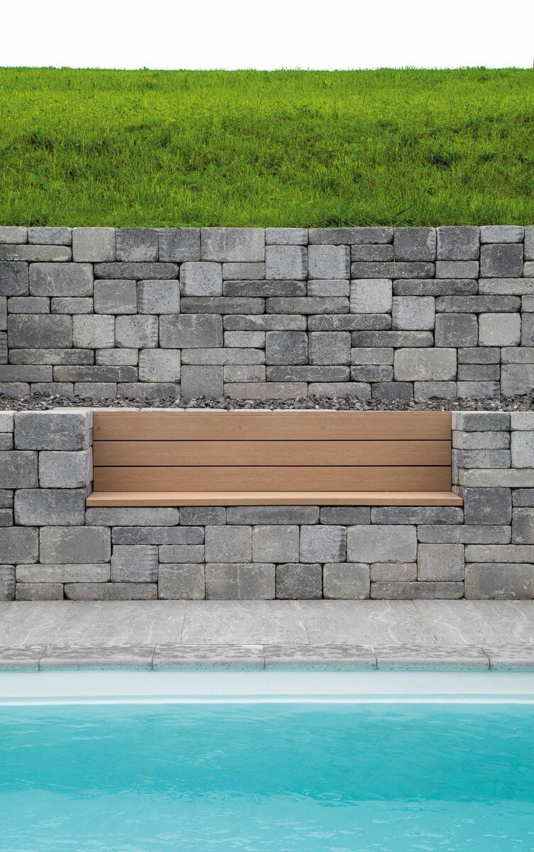 Bloc BiMuro pour mur décoratif, couleur gris ardoise