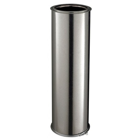 Conduit de cheminée droit isolé en inox & galva, Diamètre 150 mm