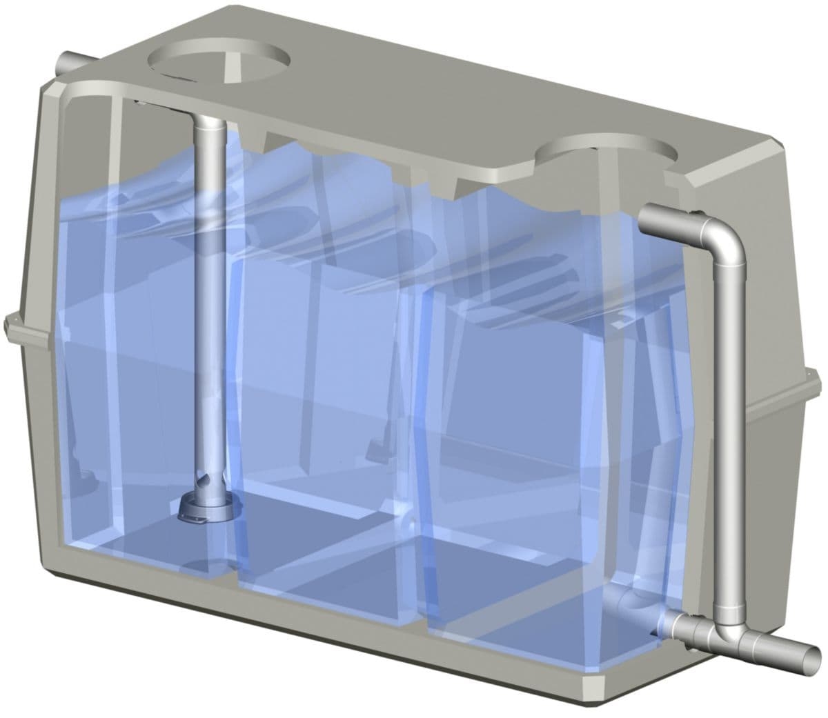Cuve de rétention en béton, capacité 5000 litres