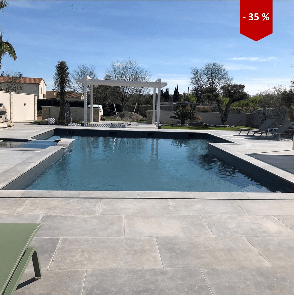 Dalle en pierre naturelle Auxerre, couleur gris