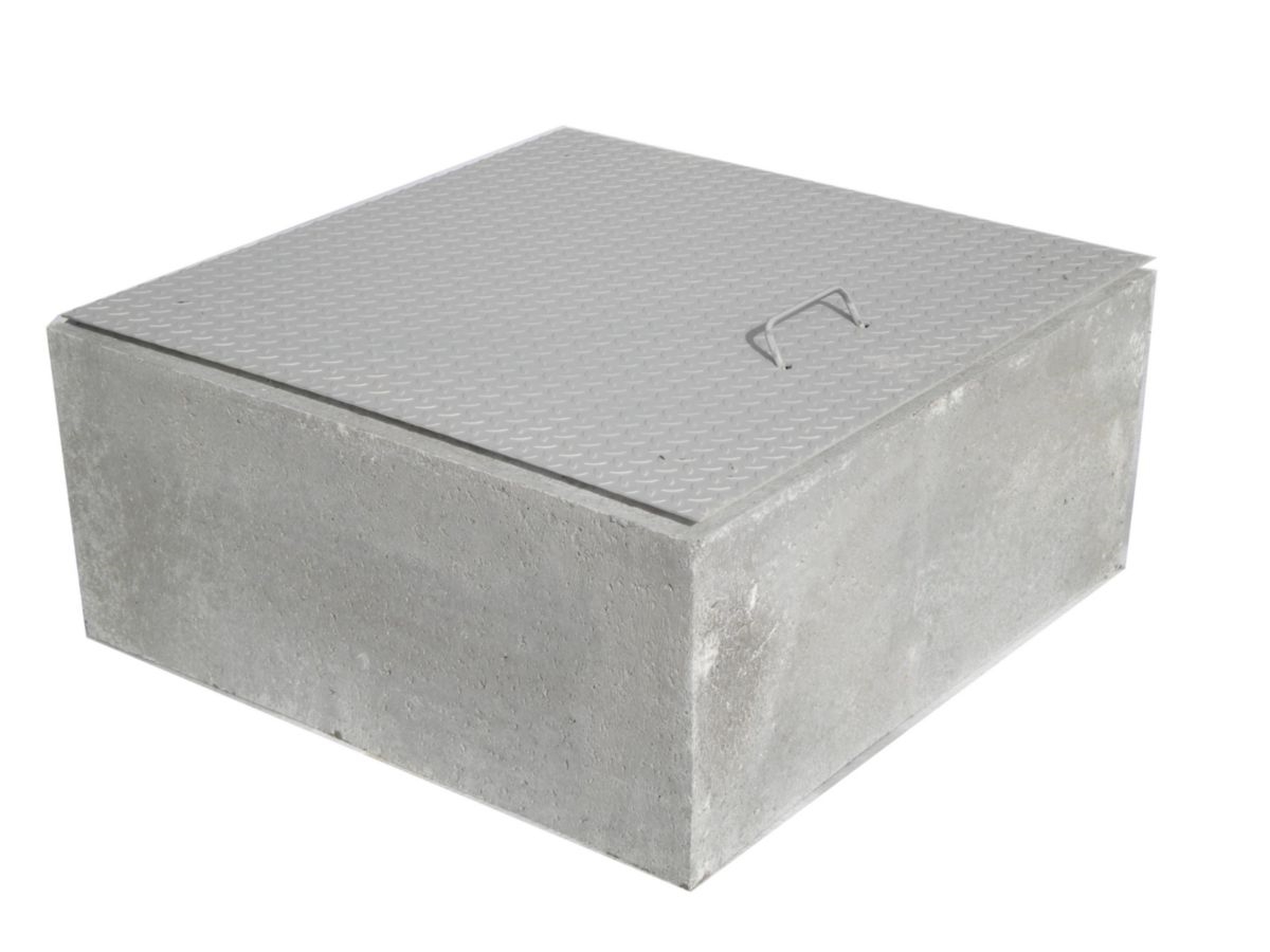 Couvercle pour regard compteur d'eau, Tole, L.80 x l.80 cm