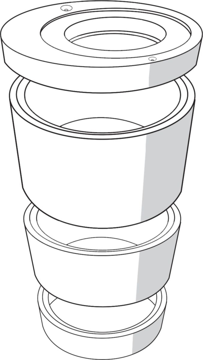 Tête pour regard circulaire béton de diamètre 100 cm, pour tampon béton