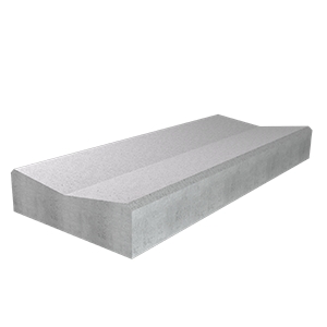 Caniveau béton double pente CC1, section 12 x 40 cm, long. 1m