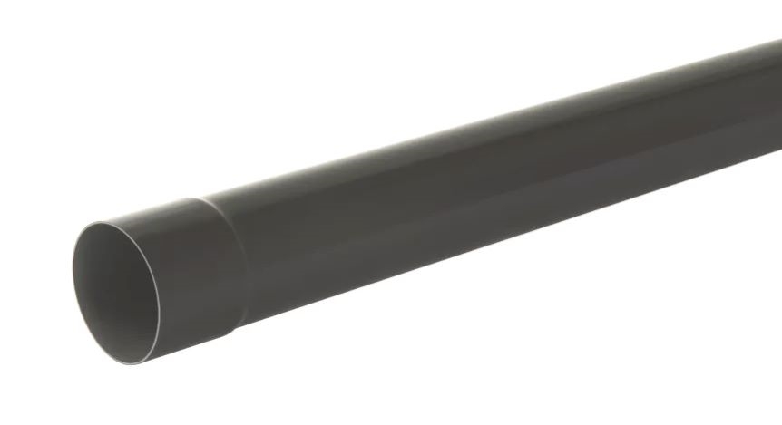 Tube de descente en PVC, couleur gris anthracite, diam.100 x long.3 m